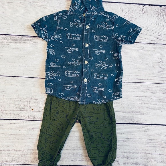 Carter’s plane denim top set - Picture 2 of 3